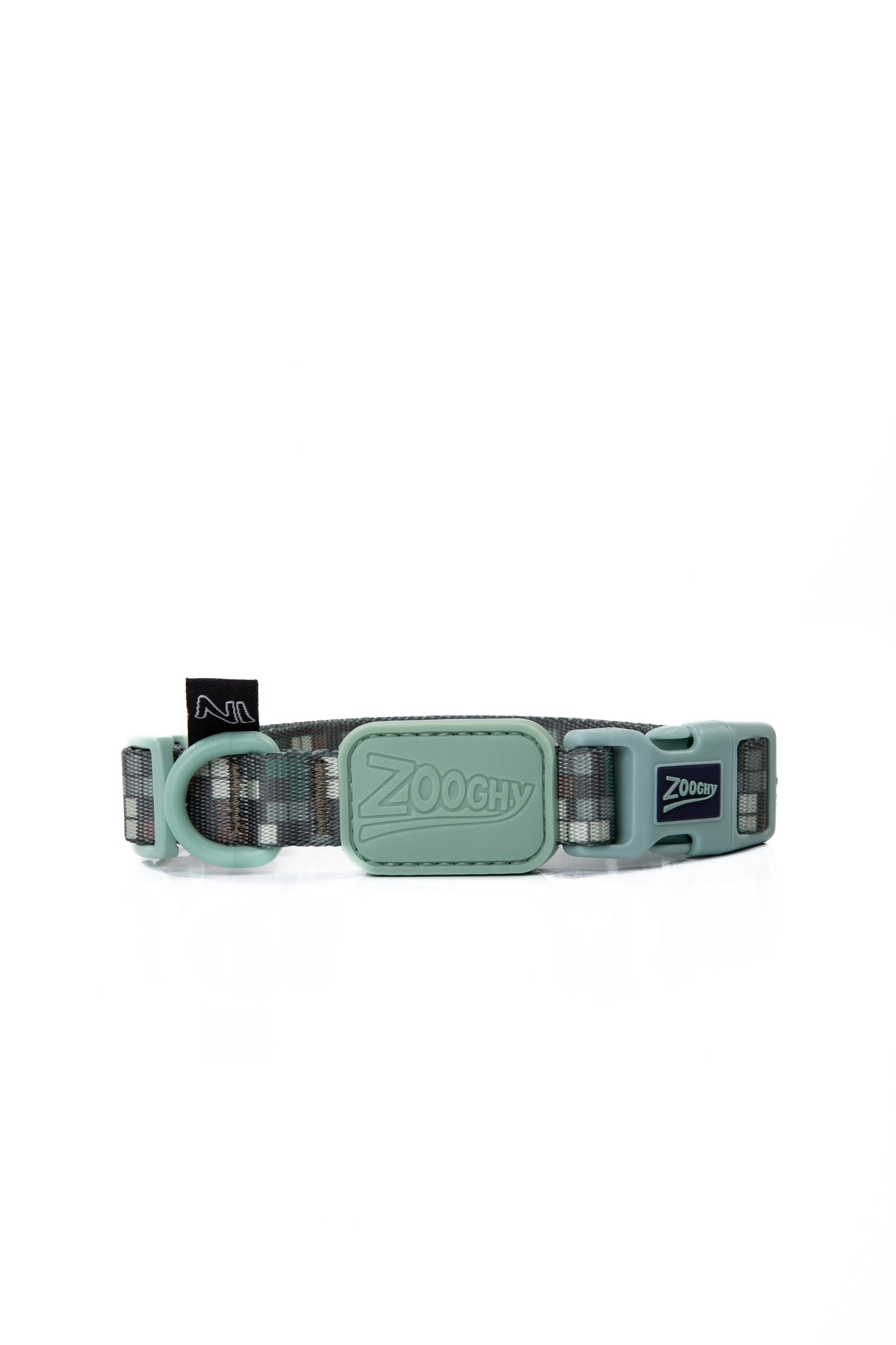 Adjustable Dog Collar - Mint green Tetris