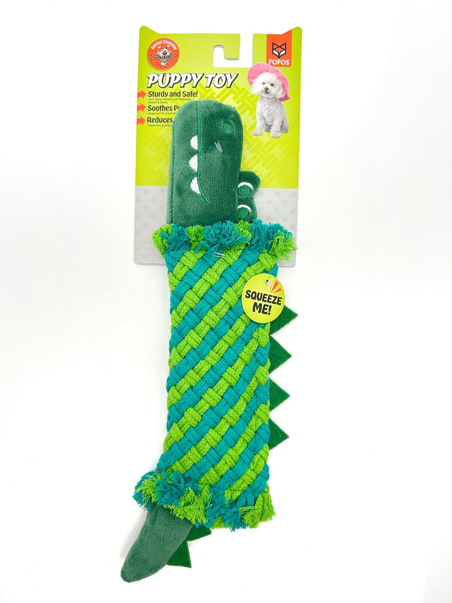 FOFOS Dog Rope Tug Toy Crocodile