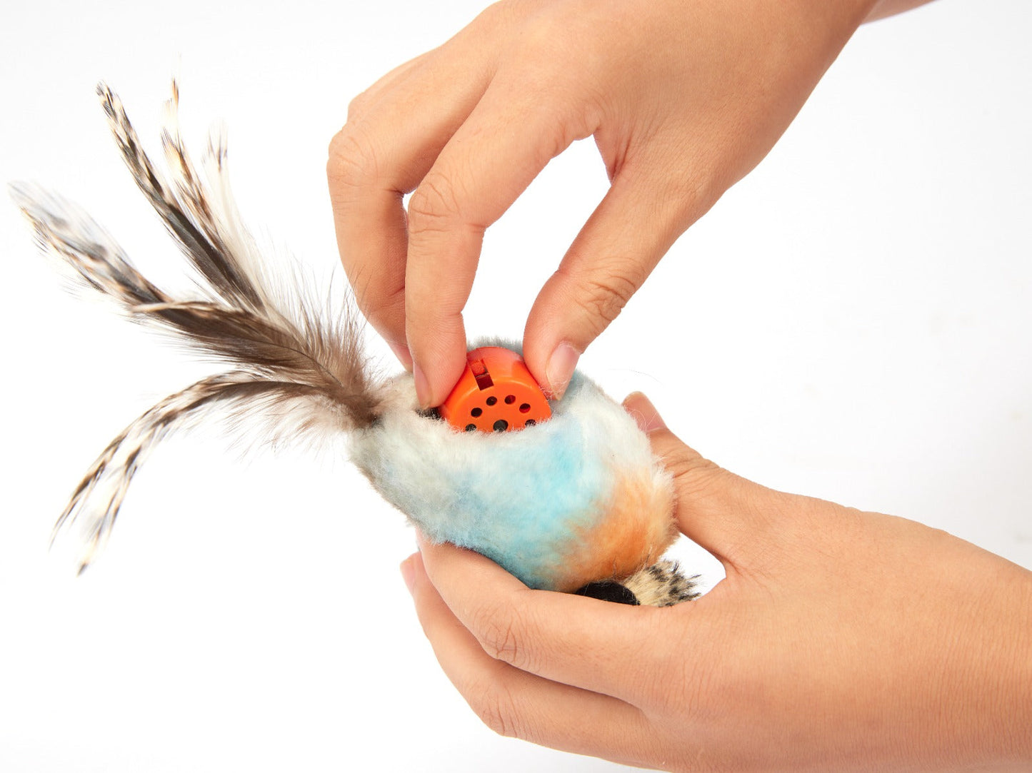 FOFOS sound chip parrot with catnip balls