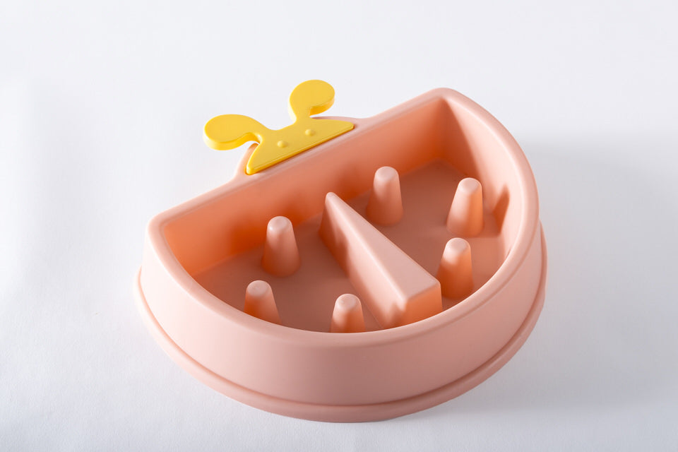 Plato para que las mascotas coman lento forma mariquita