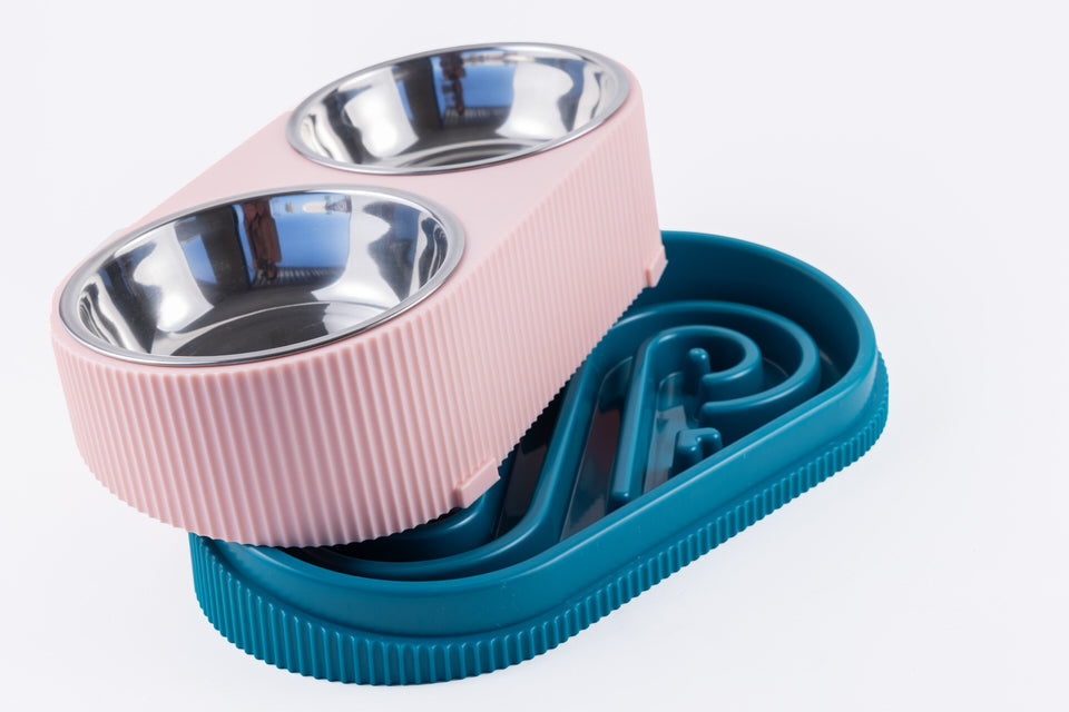 Plato metal y plastico para mascotas