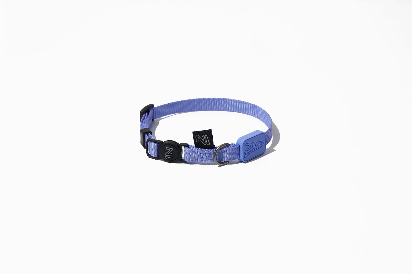 Adjustable Cat Collar - Dark Blue Light and Stripes -