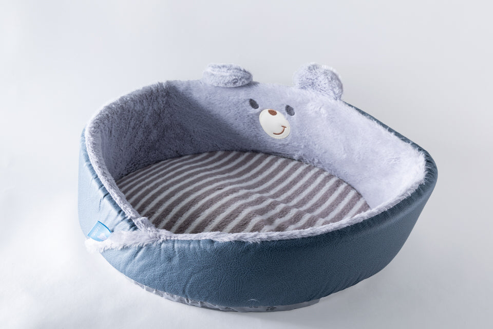 Cama tipo Nido con forma de Oso aca tu mascota estara segura con los truenos
