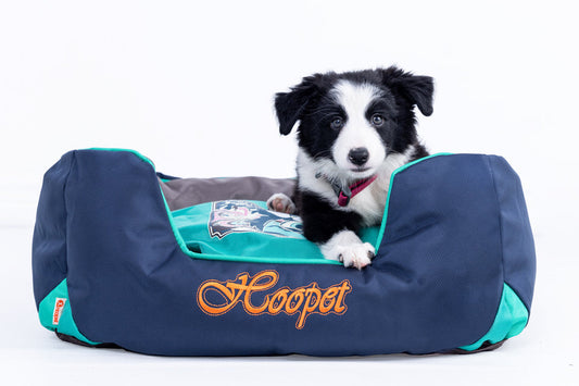 Cama para mascotas Hoopet Azul con verde